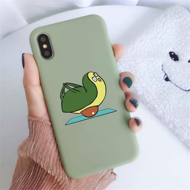 Green Matte Avocado Phone Case